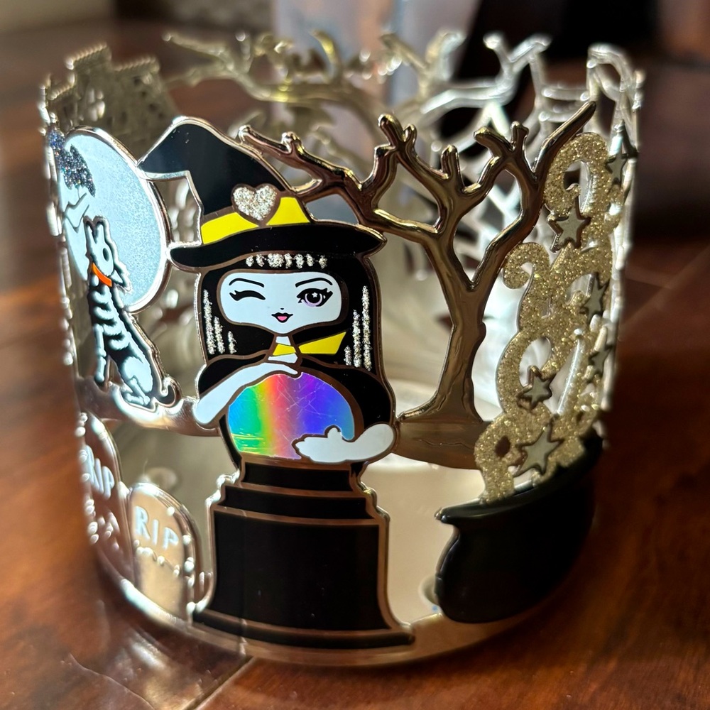 NWT Bath & Body Works Halloween Witch Haunted House 3-Wick Candle Holder